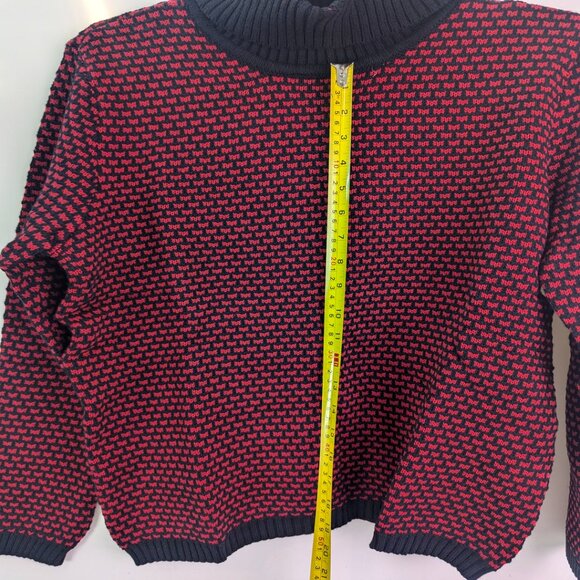 NEW Karen Scott Jersey  sweater Turtle Neck -size L -Color new red amore - Picture 7 of 10